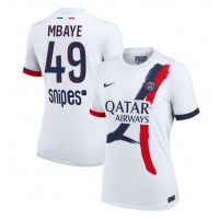 Stroje piłkarskie Paris Saint-Germain Ibrahim Mbaye #49 Koszulka Wyjazdowej dla damskie 2025-26 Krótki Rękaw